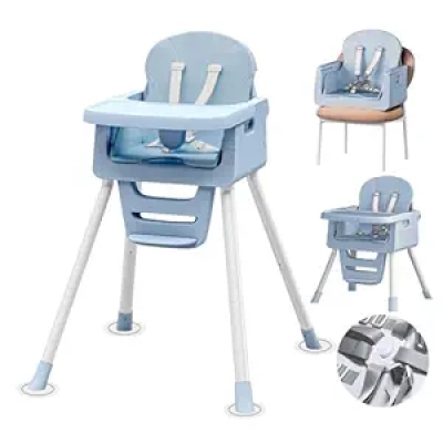 3-in-1 Convertible High Chair for Toddlers 1-3 Years | Safe, Easy-Clean Baby Feeding Chair