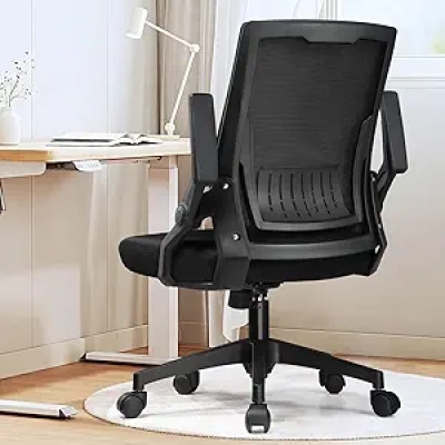 GTRACING Ergonomic Office Chair with Lumbar Support & Flip-up Armrests