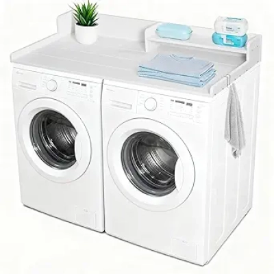 54" Washer and Dryer Countertop with Shelf - HDPE Laundry Machine Topper for Organization