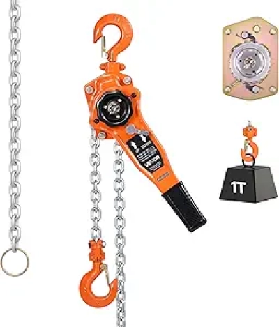 1T Manual Lever Chain Hoist 2200LBS - Heavy Duty G80 Alloy Steel with Dual Pawl Brake