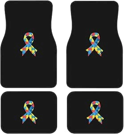 Autism Awareness Car Floor Mats Set of 4 - Universal Fit for SUV, Trucks & Sedans