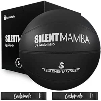 Silent Basketball Size 7 with Resistance Bands - Quiet Indoor Training Ball