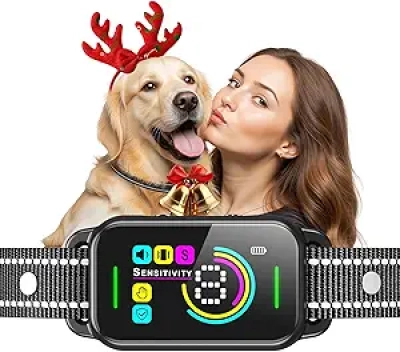 Smart AI Dog Bark Collar - 8-Level Sensitivity, IP67 Waterproof Anti-Barking Device for Large, Medium & Small Dogs