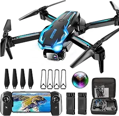 2K HD FPV Drone for Adults & Beginners - Foldable, Altitude Hold, 2 Batteries