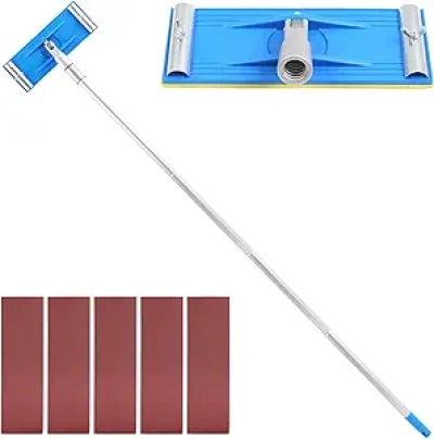 88 Inch Pole Sander for Drywall - Manual Hand Wall Sander with Extension Pole & 15 Sanding Sheets