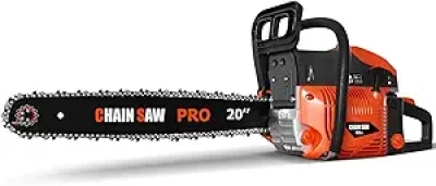 20 Inch 62CC Professional Gas Chainsaw - Lightweight, Powerful & Easy-Start