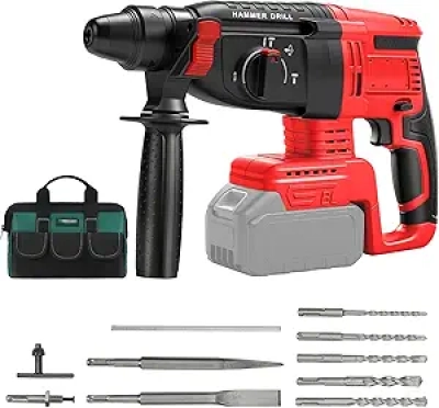Milwaukee M18 SDS-Plus Brushless Rotary Hammer Drill 2.5J with 5-Piece Bit Set