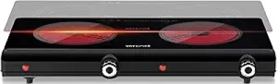 Infrared Double Burner Electric Cooktop 1800W | Portable Stove, Fast Heating