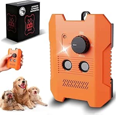 Ultrasonic Dog Bark Deterrent Device - 3 Training Modes, 50Ft Range