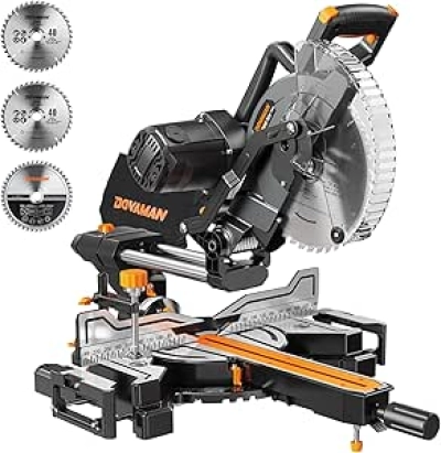 10-Inch Dual Bevel Sliding Miter Saw - 15A Motor, 2-Speed 5000/3200 RPM