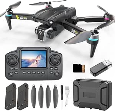 Brushless Beginner Drone with 1080p Camera & Controller Display - No FAA, Under 249g