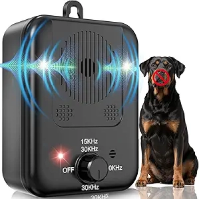 Ultrasonic Anti Barking Device - Rechargeable Dog Bark Control with 3 Modes