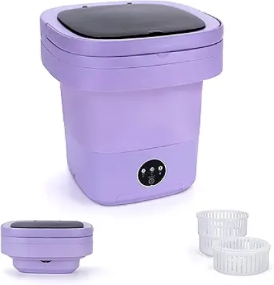 16L Portable Washing Machine - Foldable Mini Laundry Machine for Travel & Apartments