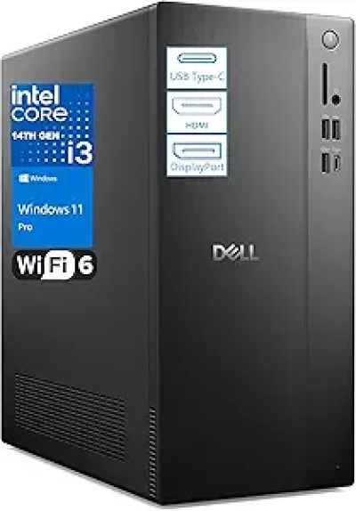 Dell Tower Desktop PC ECT1250 - 14th Gen Intel i3, 8GB DDR5, 512GB SSD, Windows 11 Pro