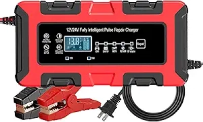 12V/24V Smart Battery Charger 10Amp - LiFePO4, AGM, Lead Acid & Gel Compatible