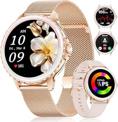 LIGE Women's Smart Watch 1.27" TFT - Fitness Tracker, IP68 Waterproof, Bluetooth Calls, 100+ Sports Modes