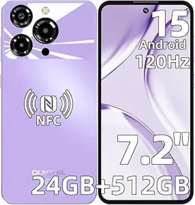 OUKITEL C69 Unlocked Cell Phone - 7.2" 120Hz Display, 24GB RAM, 512GB Storage, Android 15