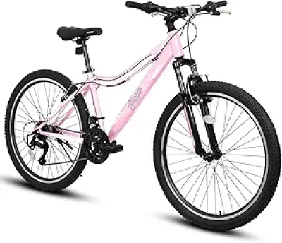 24/26 Inch Women's Mountain Bike - 21-Speed Carbon Steel Frame with Front Suspension