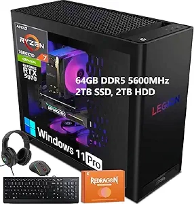 Lenovo Legion Tower 5 Gaming Desktop | RTX 5070 | Ryzen 7 7800X3D | 64GB DDR5