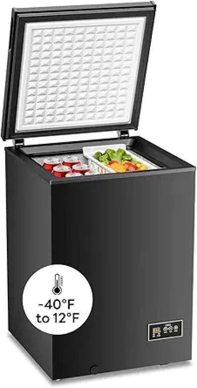 3.5 Cu Ft Ultra-Low Chest Freezer -40°F | Precision Temperature Control Deep Freezer