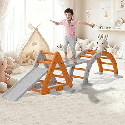 9-in-1 Pikler Triangle Climbing Set for Toddlers | Montessori Indoor Jungle Gym