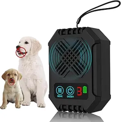 Ultrasonic Dog Bark Deterrent - 50FT Range, 3 Adjustable Modes, Rechargeable