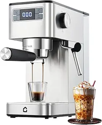 20 Bar Espresso Machine - Professional Stainless Steel Home Barista Coffee Maker