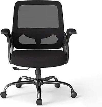 Ergonomic Mesh Office Chair with Lumbar Support & Flip-Up Arms