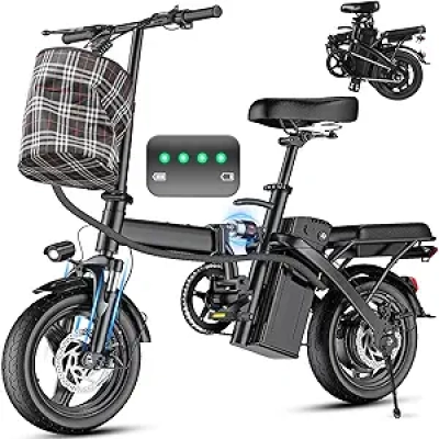 560W Folding Electric Bike for Adults - 24MPH E-Bike with 48V Battery