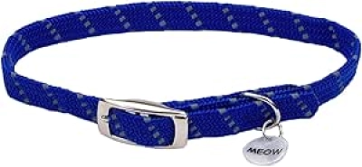 Elasta Cat® Reflective Safety Stretch Collar - Adjustable & Breakaway