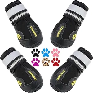 QUMY Dog Shoes for Large Dogs - Water-Resistant Winter & Summer Paw Protectors