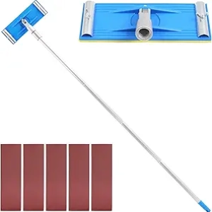 88 Inch Pole Sander for Drywall - Manual Hand Wall Sander with Extension Pole & 15 Sanding Sheets