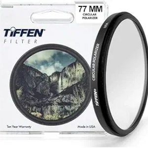 Tiffen 77CP Slim Circular Polarizer Filter 77mm - Professional Glare Control & Color Enhancement