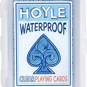 Hoyle Waterproof Playing Cards - Clear Plastic Deck for Outdoor Games