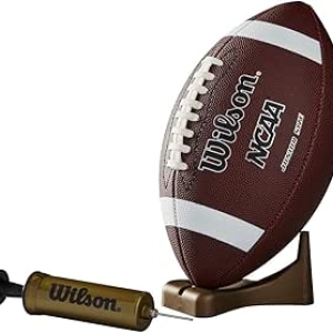 Wilson NCAA Supreme Junior Football with Pump & Tee | Composite Leather