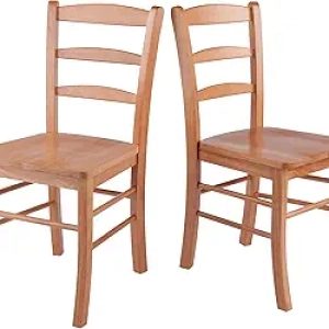 Winsome Benjamin Ladder Back Chairs Set of 2 - Light Oak Dining Chairs