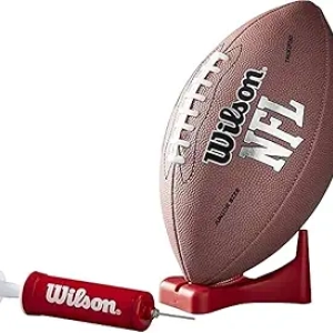 Wilson NFL MVP Junior Football with Pump and Tee - Official NFL Ball