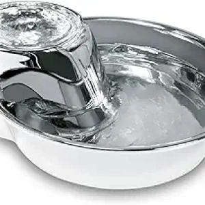Pioneer Pet Stainless Steel Fountain Raindrop Design - 96oz Pet Water Fountain