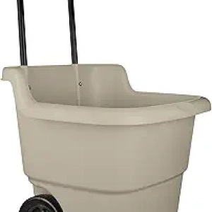 Lightweight Garden Cart on Wheels | 15.5-Gallon Resin Utility Cart for Seniors