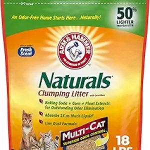 ARM & HAMMER Naturals Multi-Cat Clumping Litter - 18 lb Odor Control