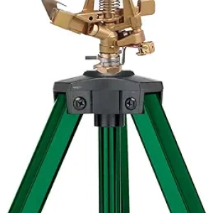 Orbit 56667Z Tripod Lawn Sprinkler | 360° Rotating Impact Sprinkler for Large Yards
