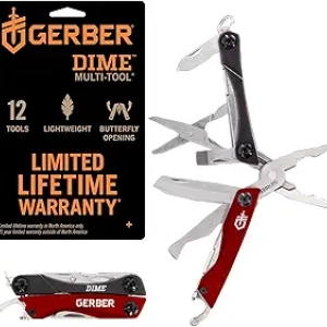 Gerber Dime 12-in-1 EDC Multitool - Compact Pocket Knife & Pliers Kit
