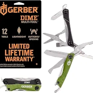 Gerber Gear Dime 12-in-1 Mini EDC Multitool - Compact Pocket Knife & Pliers