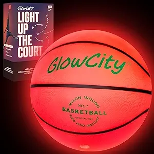 Glow in The Dark Basketball - 30 Hour LED Light Up Ball for Kids & Teens