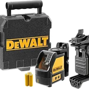 DEWALT DW088K Self-Leveling Cross Line Red Laser Level - 165ft Range