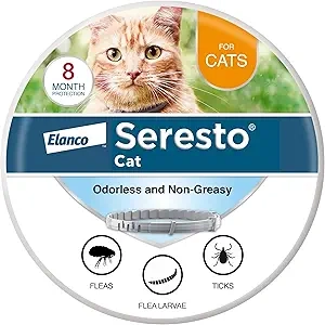 Seresto Cat Flea & Tick Collar - 8 Months Protection | Vet-Recommended