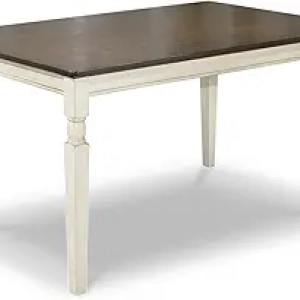 Whitesburg Cottage Dining Table for 6 - Farmhouse Style in Brown & Antique White