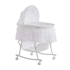 Dream On Me Lacy 2-in-1 Bassinet & Cradle - Portable, Lightweight & JPMA Certified