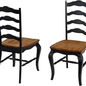 Homestyles French Countryside Black Dining Chairs Set of 2 | Hardwood Design