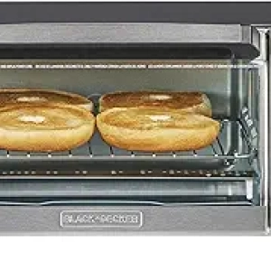 BLACK+DECKER TO1313SBD Toaster Oven 15.47" - Compact Convection Oven for Pizza & Toast